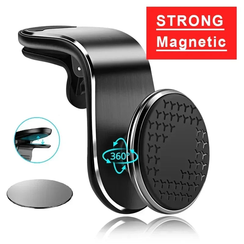 Magnetic Car Phone Holder Universal Air Vent Car Phone Mount Cellphone GPS Support for iPhone Huawei Samsung Rotation Bracket