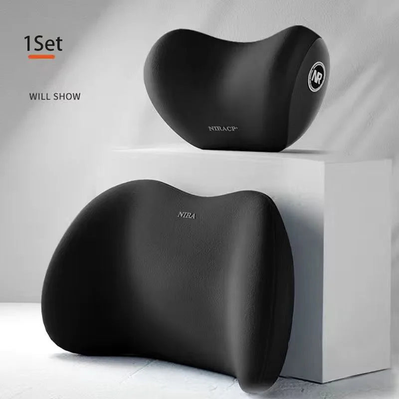 Car Neck Pillow Protector Memory Foam Auto Seat Headrest Pillow Soft Waist Cushion Car Neck Cushion Backrest Lumbar Support