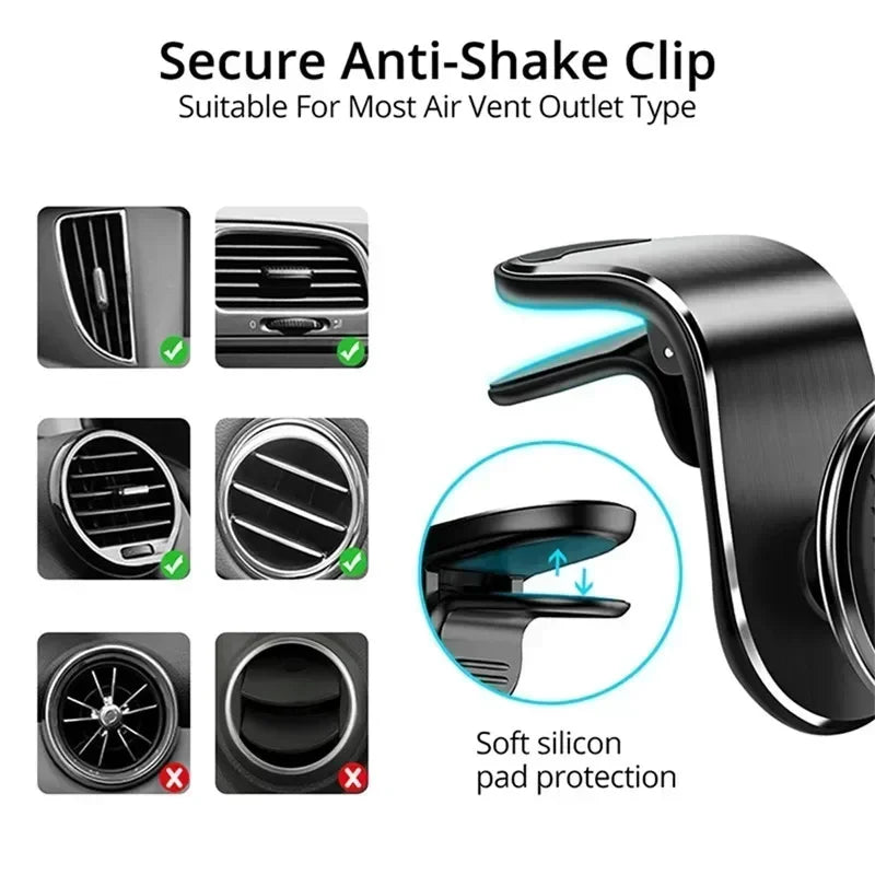 Magnetic Car Phone Holder Universal Air Vent Car Phone Mount Cellphone GPS Support for iPhone Huawei Samsung Rotation Bracket